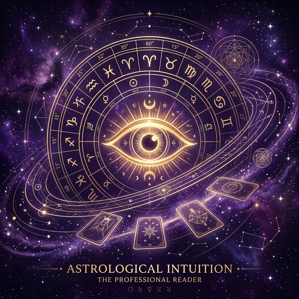 Ilustración esotérica profesional sobre: señales de que estás listo para dar el salto al tarot profesional. Guía visual para tarotistas y videntes profesionales.